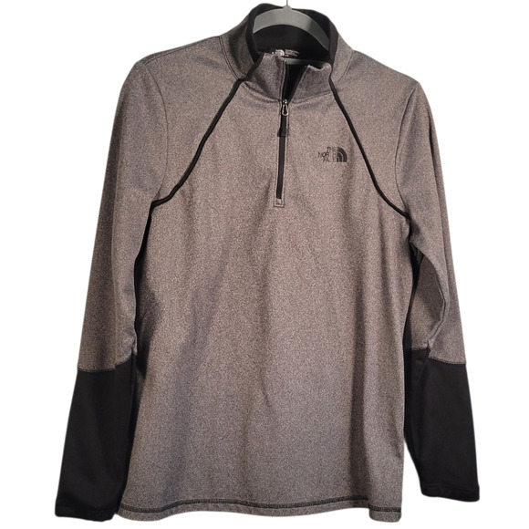 North Face Women's L Gray 1/4 Zip Pullover Fleece Jacket Lightweight - Picture 1 of 7
